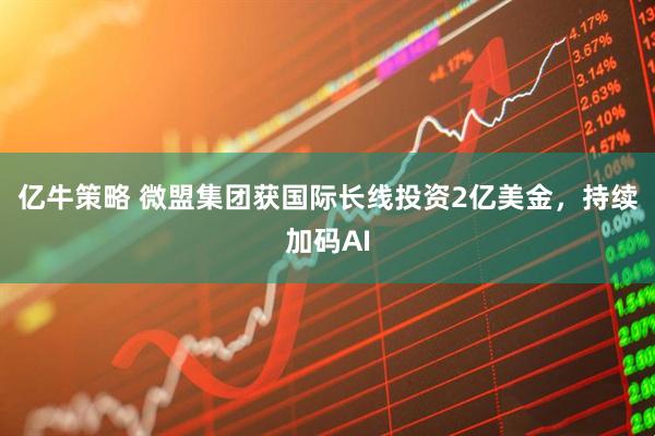 亿牛策略 微盟集团获国际长线投资2亿美金，持续加码AI