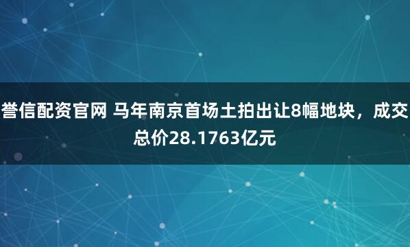 誉信配资官网 马年南京首场土拍出让8幅地块，成交总价28.1763亿元